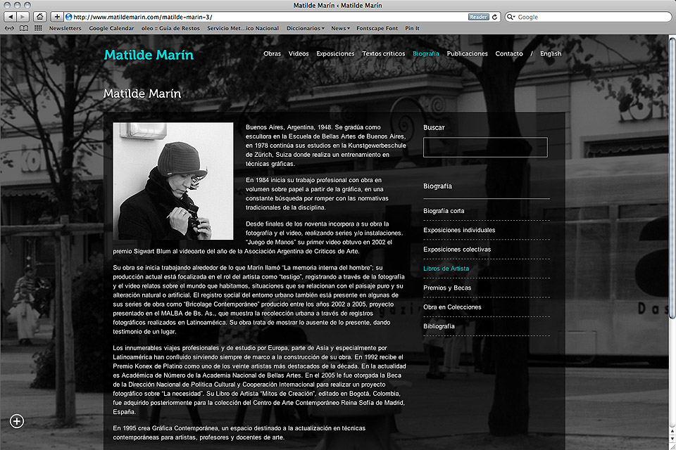 Matilde Marín web / Bio